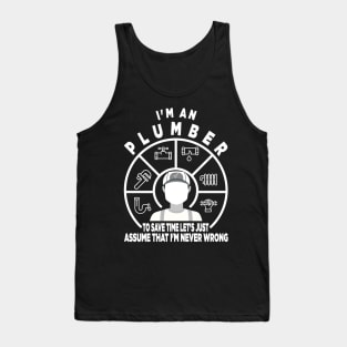 Plumber Plumber Profession Gas Water Plumber Tank Top